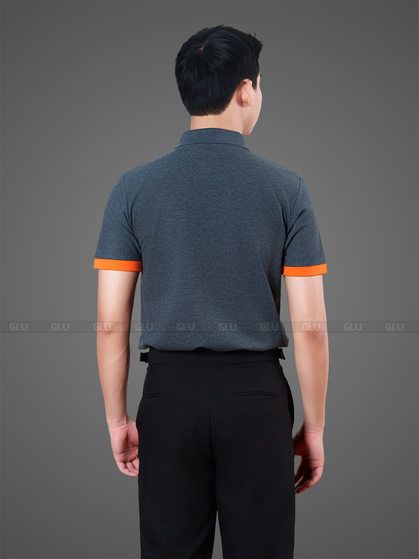 áo thun đồng phục nhân viên công ty màu xám muối tiêu (2)