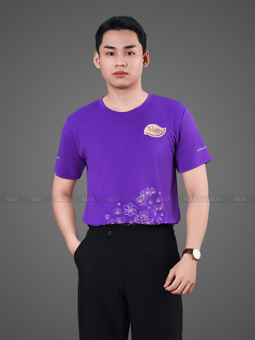 áo thun phông đồng phục màu tím dn0042 (3)