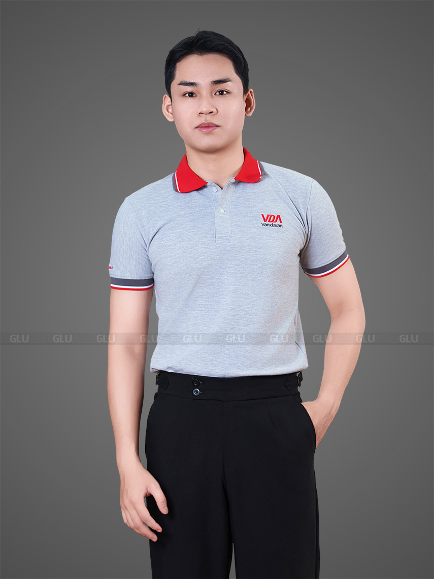 áo thun trơn có cổ đặt may theo yêu cầu dn0068 (3)