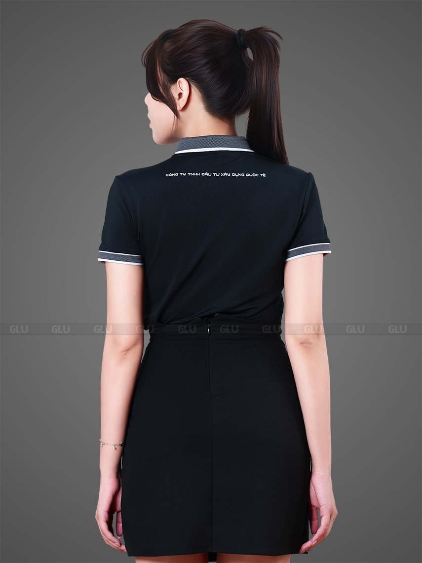đặt may áo thun đồng phục màu xám phối đen cao cấp dn0022 (2)