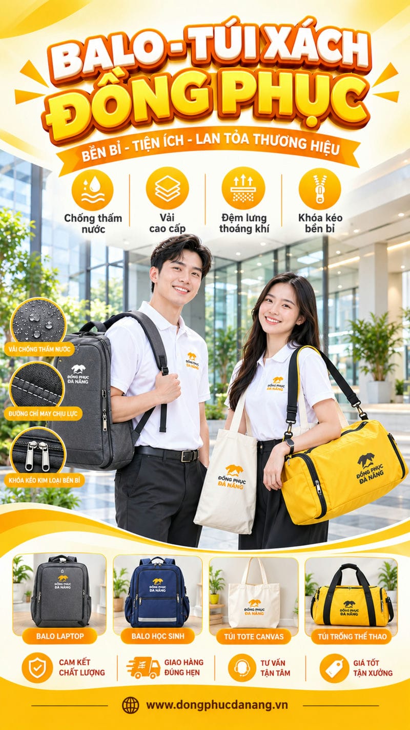 may balo túi xách đồng phục